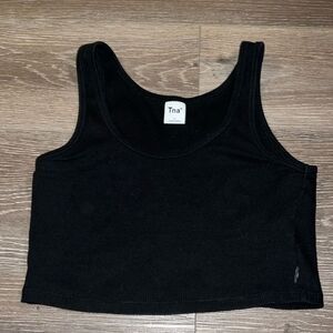 Aritzia Tna Black Crop Top